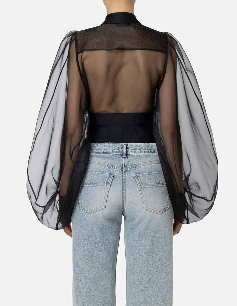Elisabetta Franchi Body-Bluse Schwarz Wochenangebot