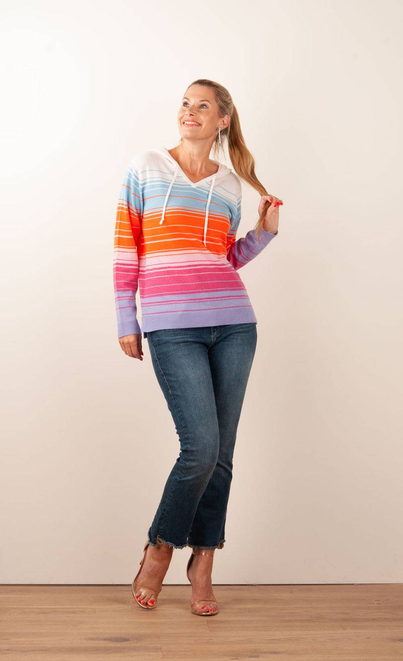 Kitted in Cashmere Kaschmir Pullover Orange | Blau | Multicolor Zeitbegrenzte Promotion