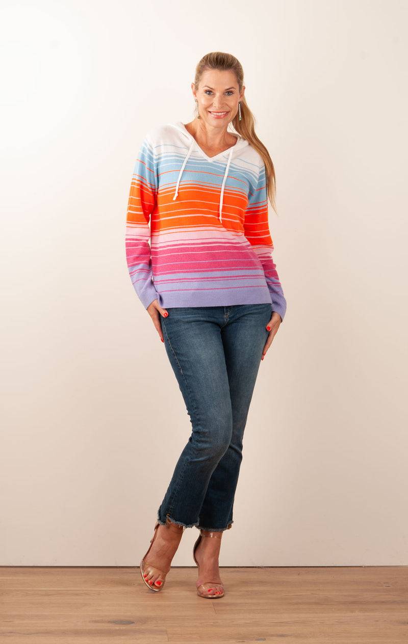 Kitted in Cashmere Kaschmir Pullover Orange | Blau | Multicolor Zeitbegrenzte Promotion