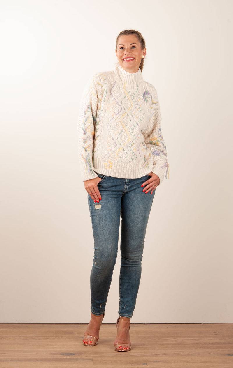 Paschwork Pullover Offwhite | Flieder | Gelb | Puder Bis zu 60% Rabatt