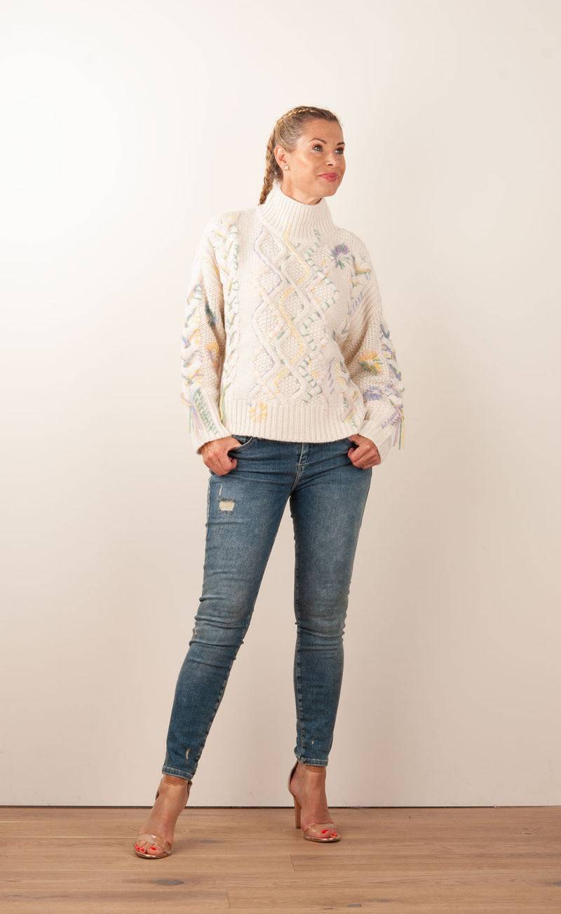 Paschwork Pullover Offwhite | Flieder | Gelb | Puder Bis zu 60% Rabatt