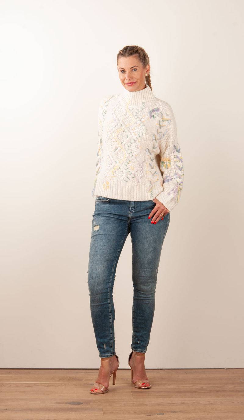 Paschwork Pullover Offwhite | Flieder | Gelb | Puder Bis zu 60% Rabatt