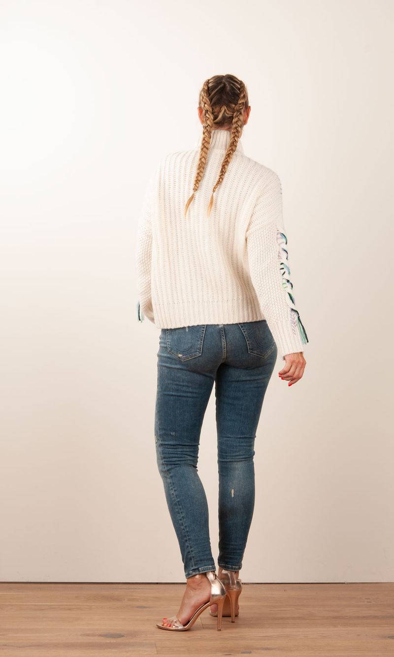 Paschwork Pullover Offwhite | Grün | Flieder Bis zu 65% Rabatt