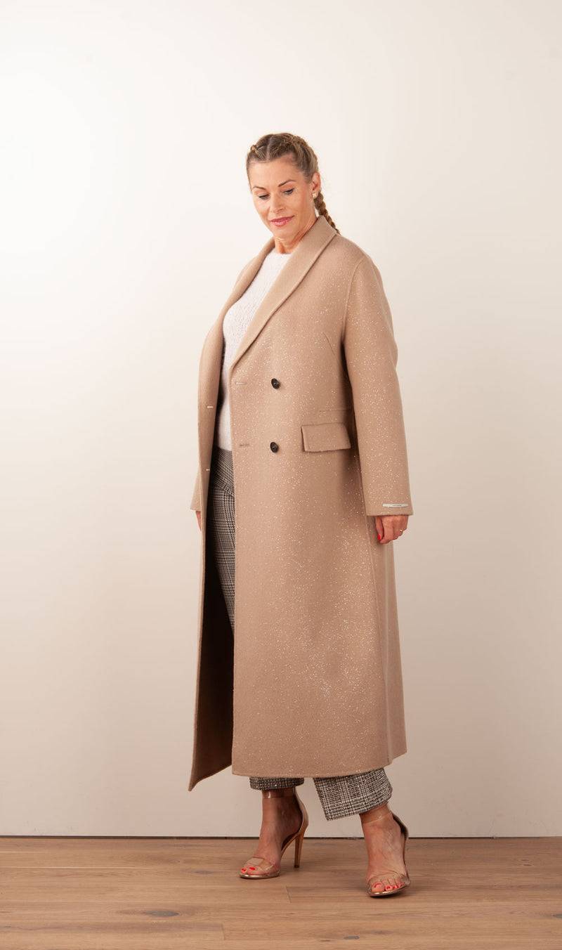 VITTORIA Mantel „Glitzer“ Beige Super Rabatt