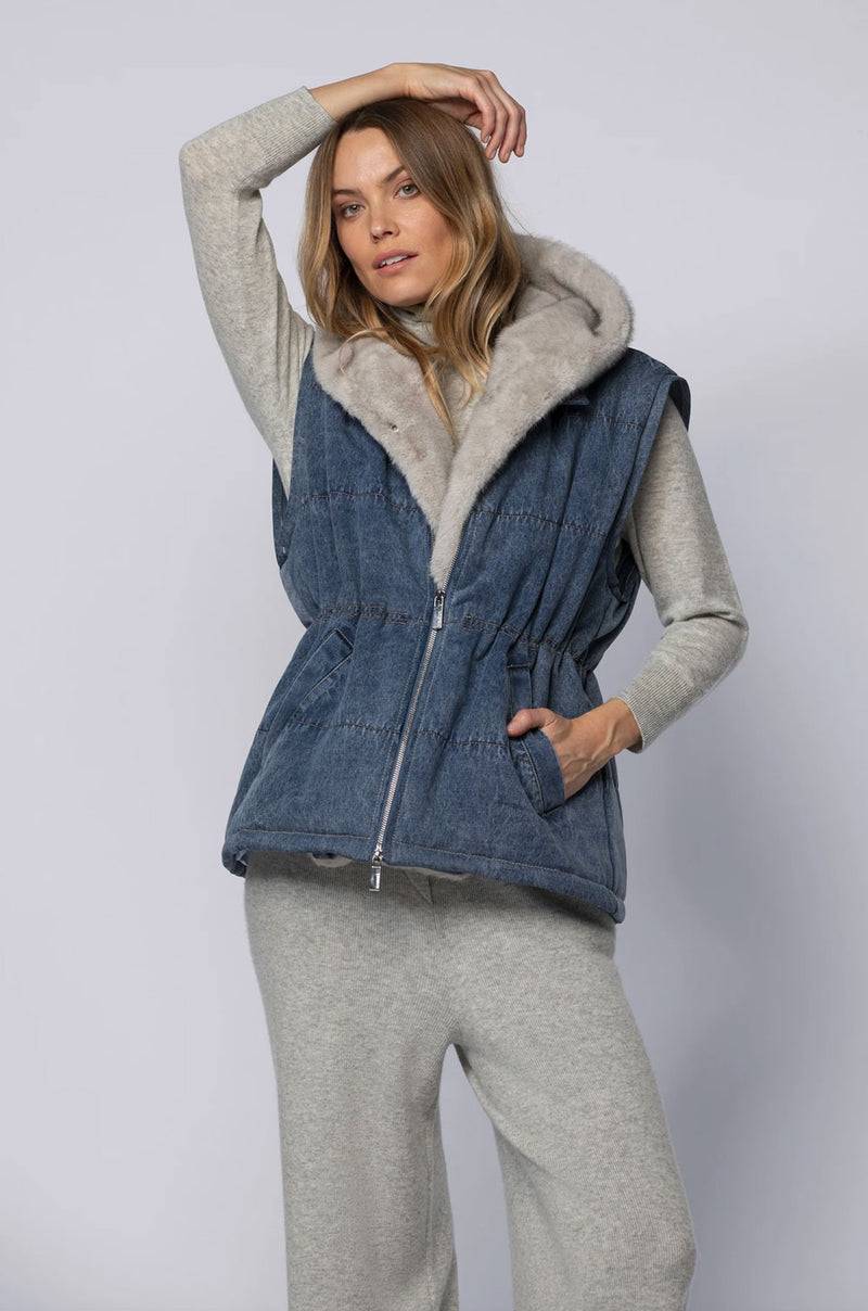 MAX & MOI Jeansjacke Blau | Grau Riesige Rabatte