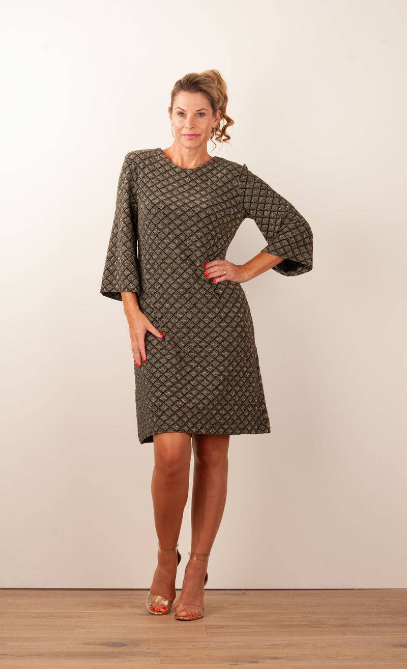 ana alcazar Kleid „Glitzer“ Schwarz | Grün | Gold Black Friday Preise