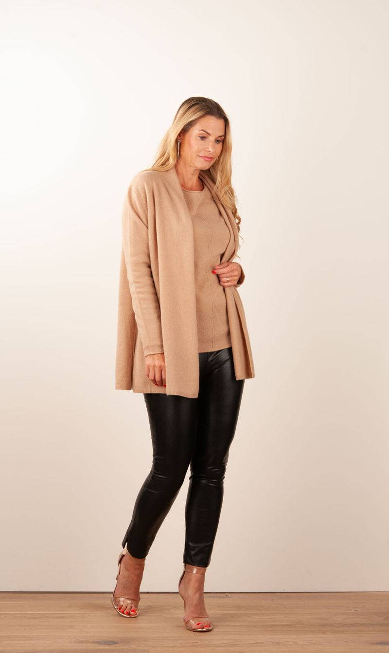 fleur Kaschmir Strickmantel Camel Fabrik Onlineshop
