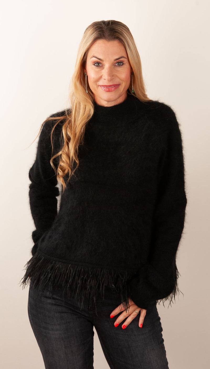 Grace Pullover „Feder“ Schwarz Günstig kaufen