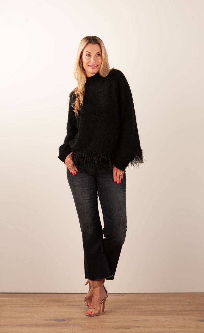 Grace Pullover „Feder“ Schwarz Günstig kaufen