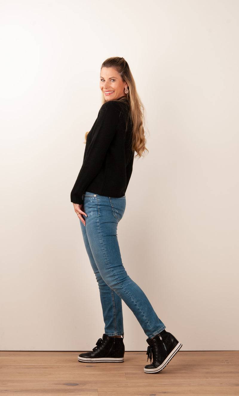 fleur Kaschmir Pullover Schwarz Saisonschlussverkauf