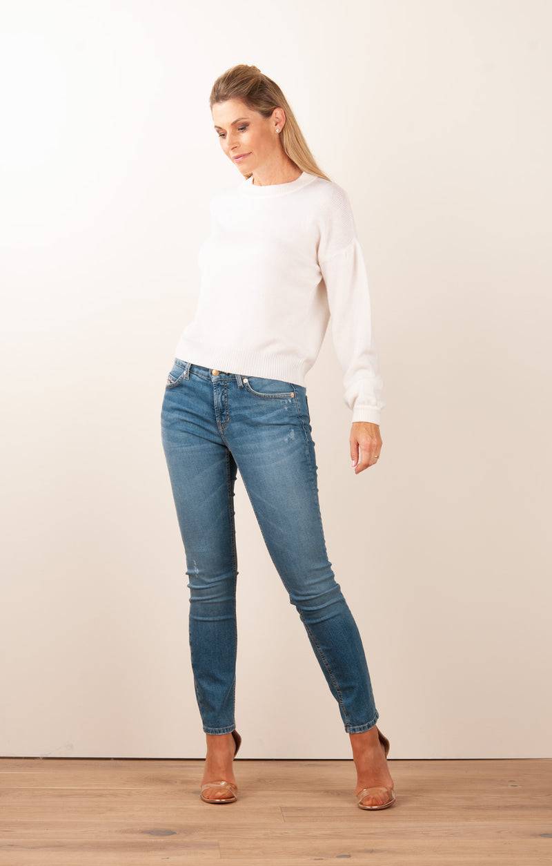 SEM PER LEI. Kaschmir Pullover Offwhite Zeitlich begrenztes Angebot