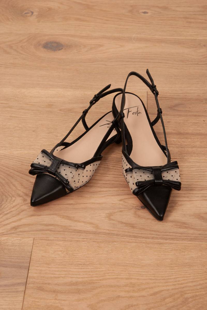 Roberto Festa Slingpumps Schwarz | Beige Super Sparpreis