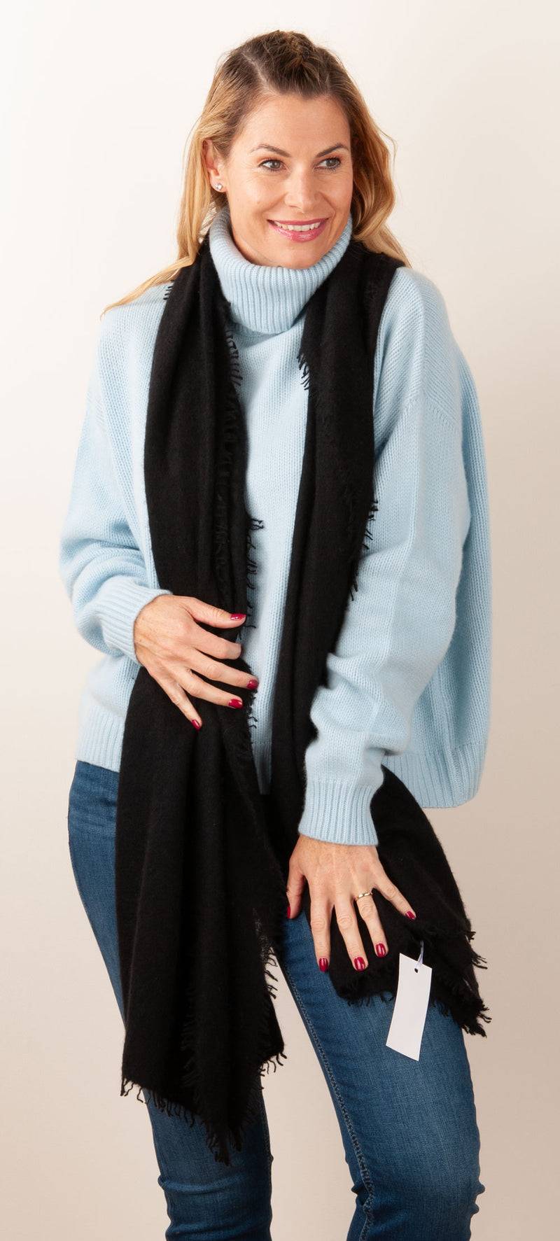 Blossom & Co. Kaschmir Schal Schwarz Nur für heute