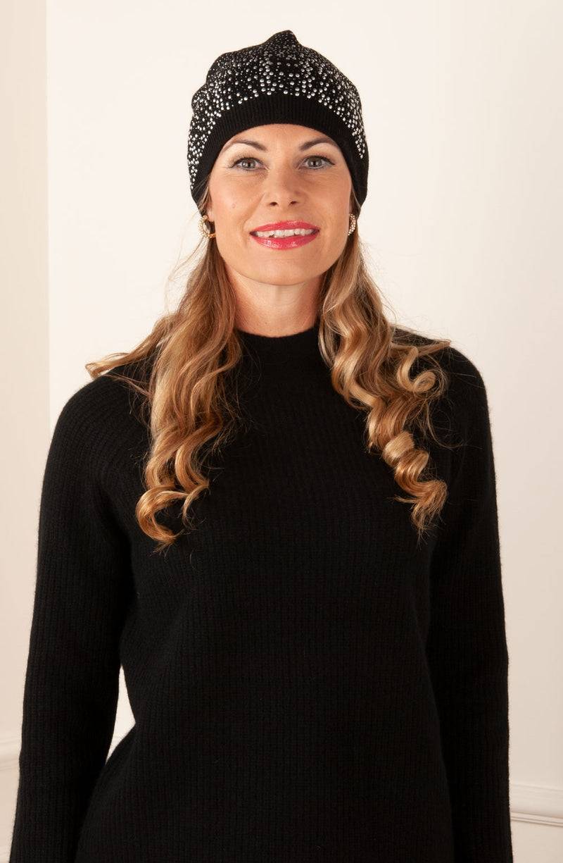 Beanie Winni Mütze „Strass“ Schwarz Exklusivangebot