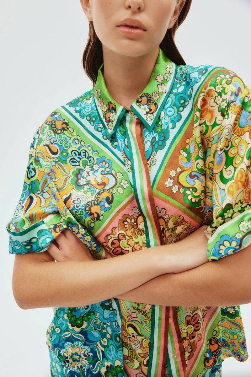 ALEMAIS Shirt Grün | Multicolor Jubiläumsangebot