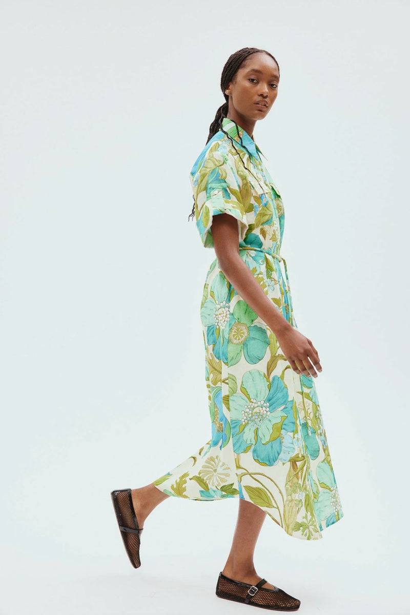 ALEMAIS Kleid Grün | Blau | Multicolor Zeitlich begrenztes Angebot