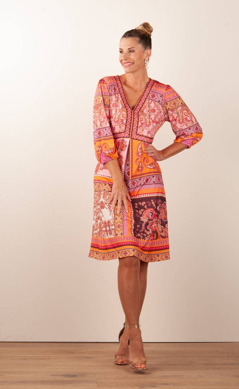 Hale Bob Kleid Rosa | Orange | Multicolor Räumungsverkauf