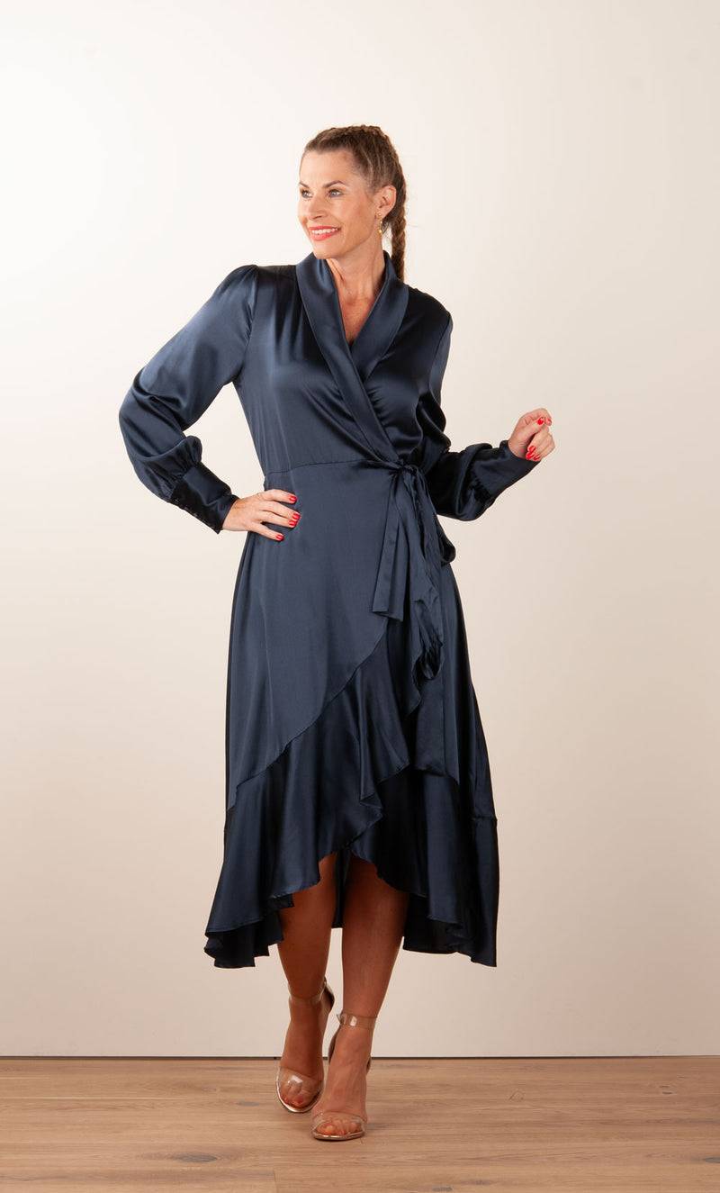 Dea Kudibal Wickelkleid „Vitah“ Dunkelblau Kauf eins, bekomm eins gratis