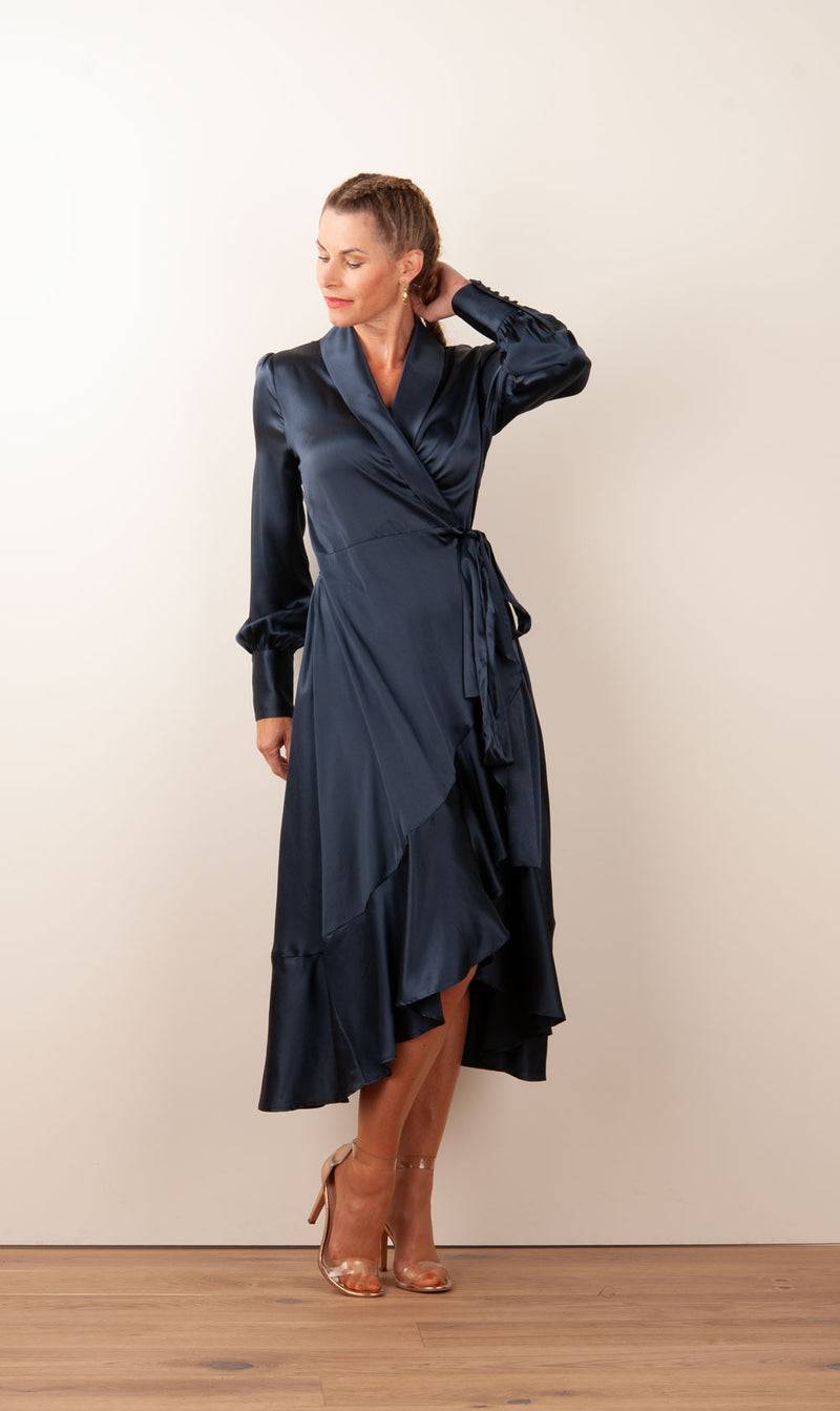 Dea Kudibal Wickelkleid „Vitah“ Dunkelblau Kauf eins, bekomm eins gratis