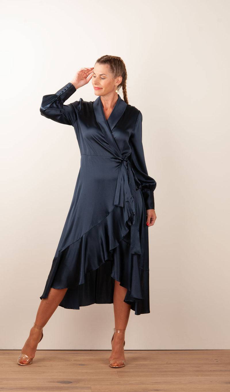 Dea Kudibal Wickelkleid „Vitah“ Dunkelblau Kauf eins, bekomm eins gratis