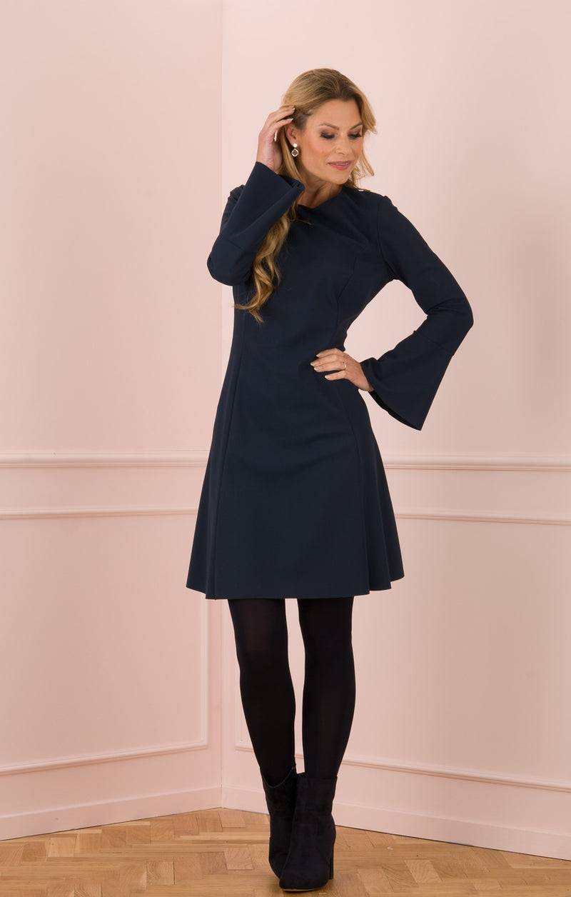 NVSCO 2107 Kleid Dunkelblau Nur für heute