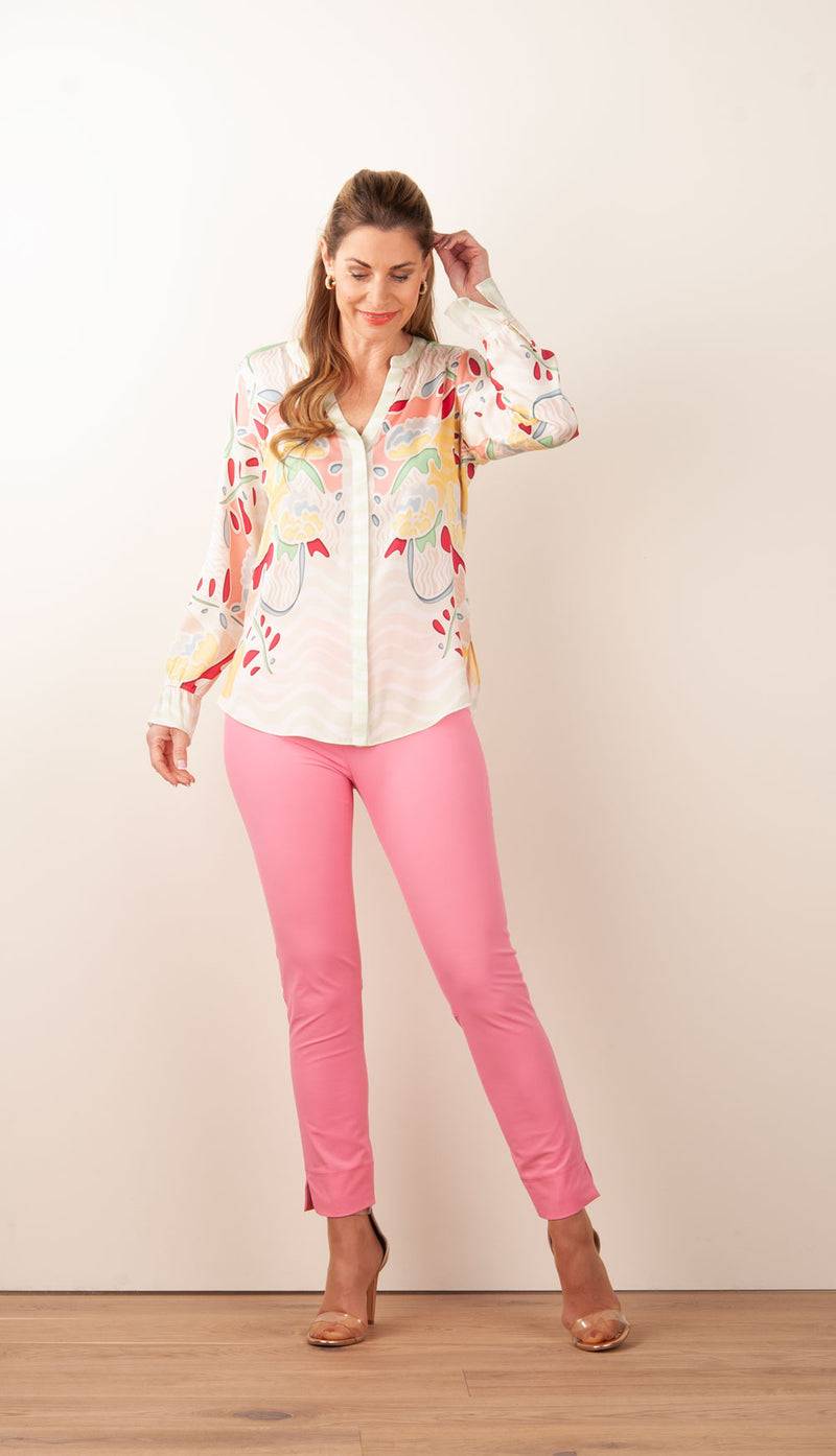 IVI Collection Bluse „Mer de Fleurs“ Multicolor zollfrei