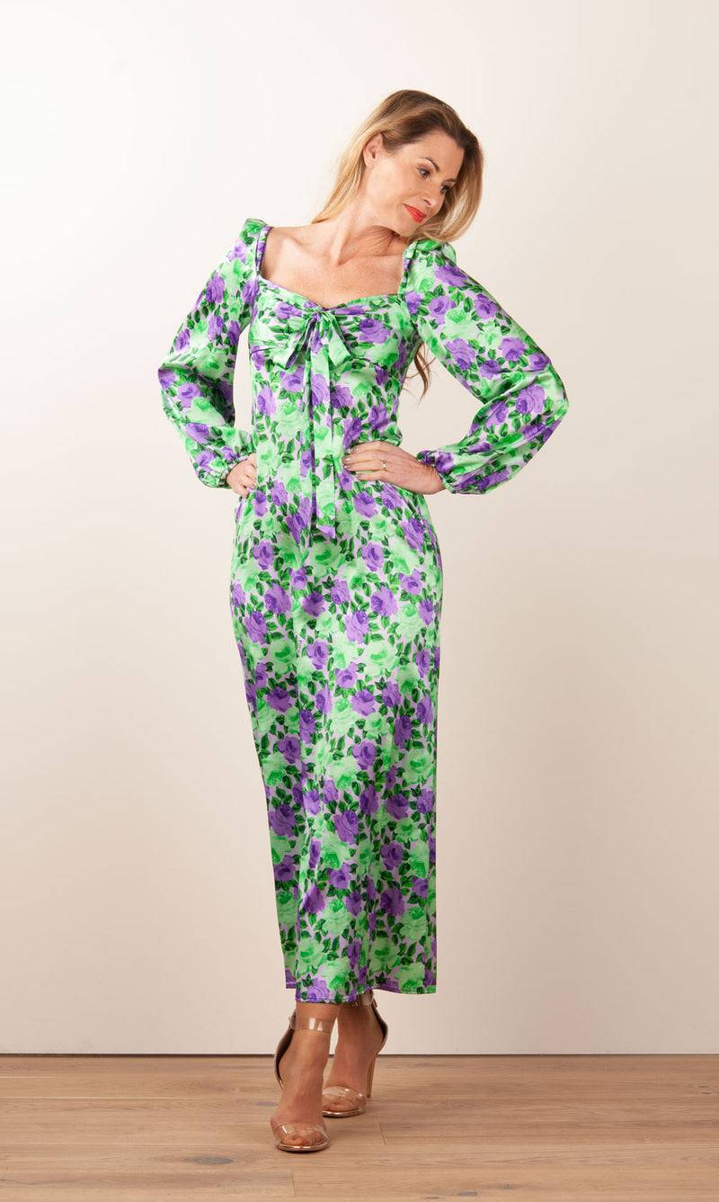 Kleid „Sorby“ Grün | Lila Rabatte dieses Monats