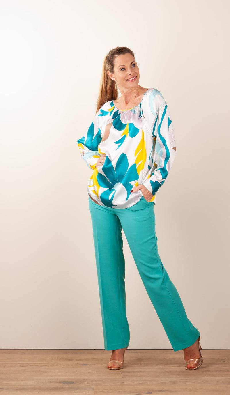 Herzensangelegenheit Seidenbluse Weiß | Multicolor Angebote