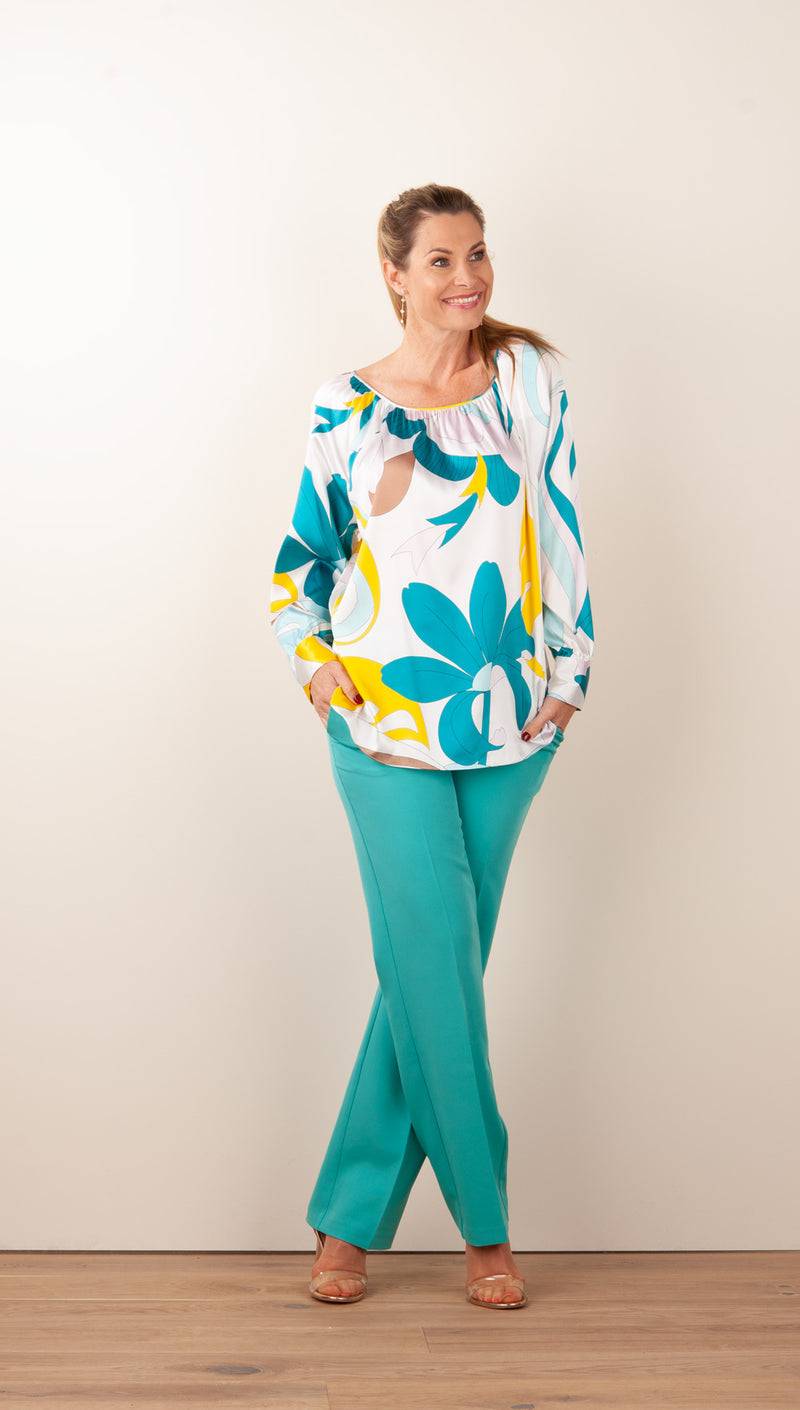 Herzensangelegenheit Seidenbluse Weiß | Multicolor Angebote