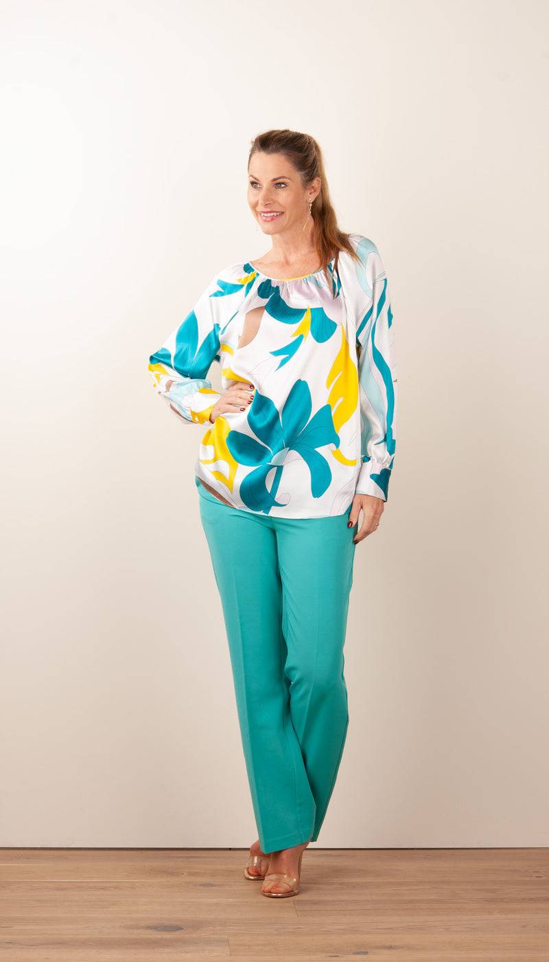 Herzensangelegenheit Seidenbluse Weiß | Multicolor Angebote