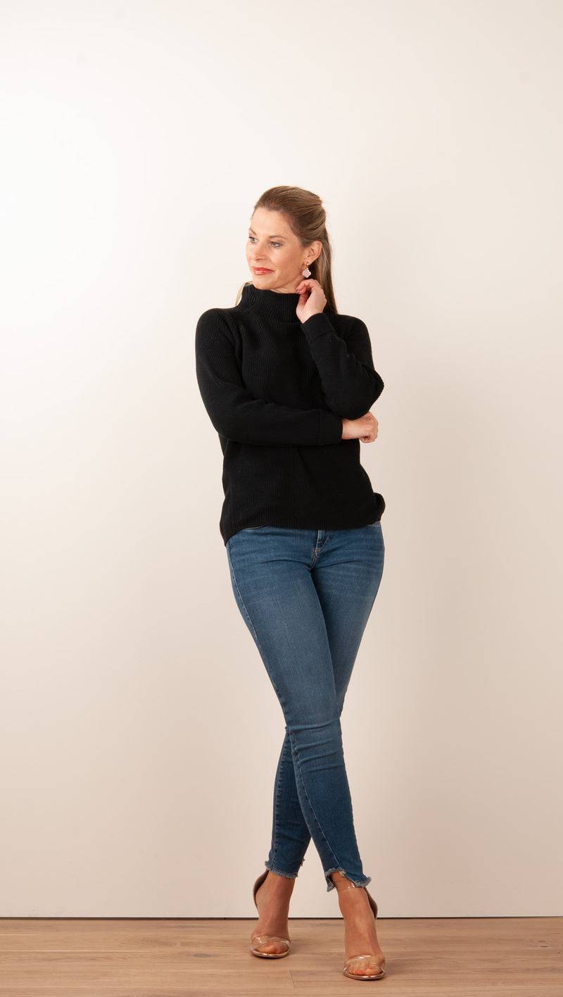 fleur Pullover Schwarz im Angebot