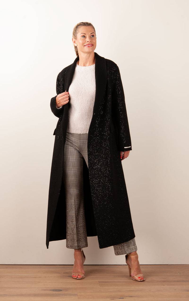 VITTORIA Mantel „Glitzer“ Schwarz Preisnachlass