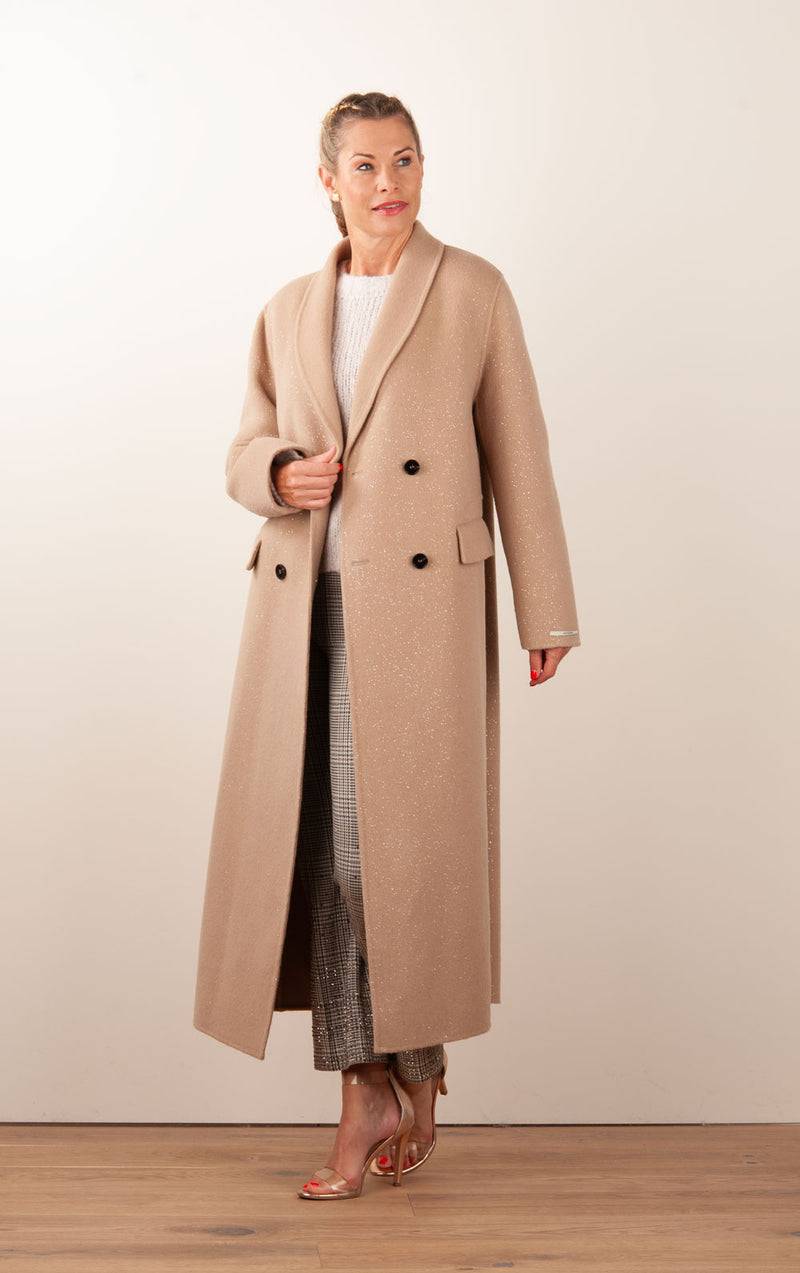 VITTORIA Mantel „Glitzer“ Beige Saisonschlussverkauf