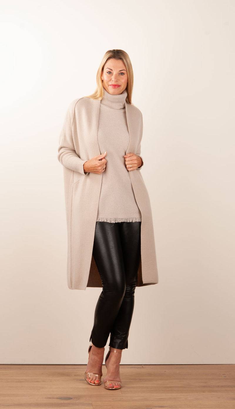Philo-Sofie Strickmantel Beige VIP-Rabatte