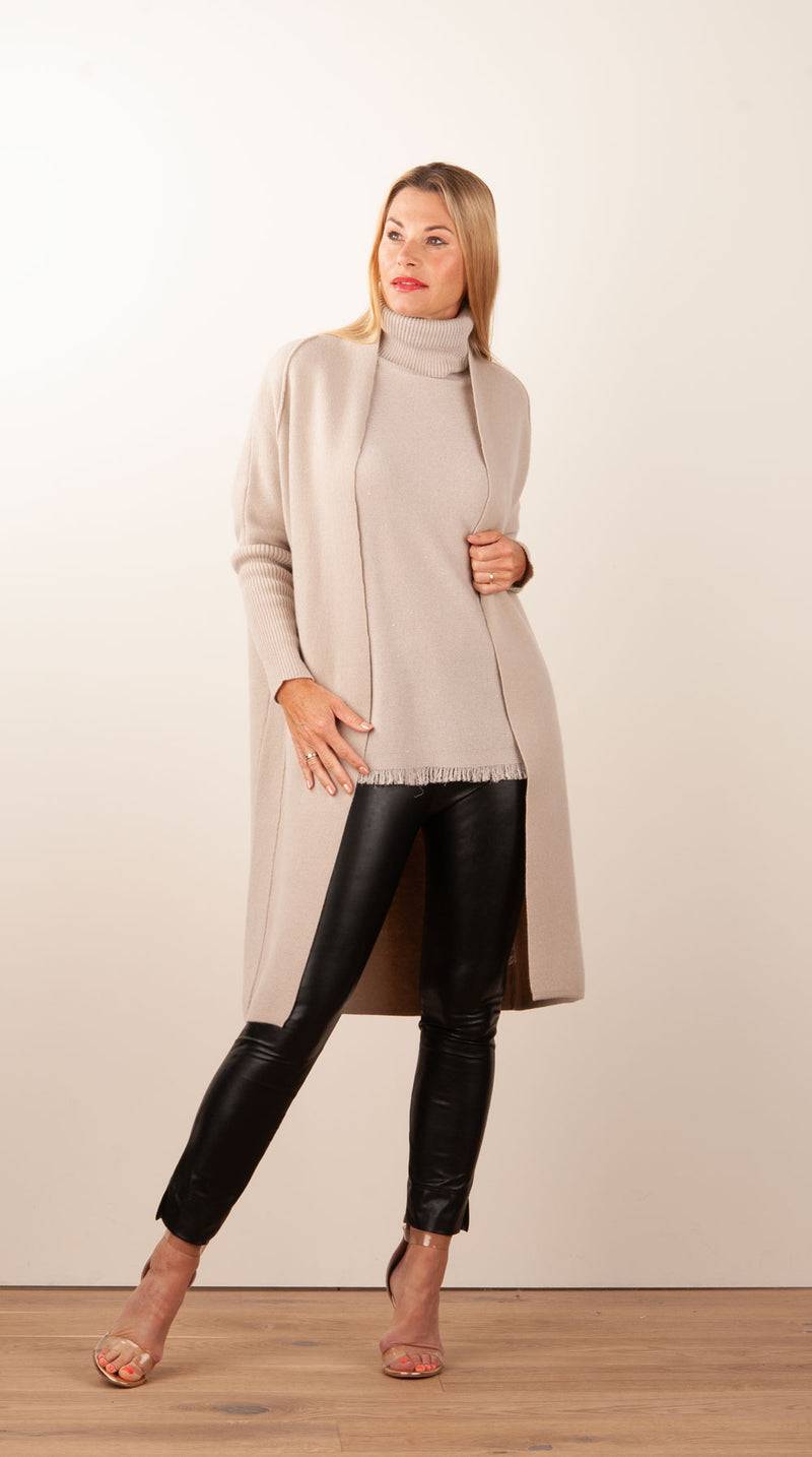 Philo-Sofie Strickmantel Beige VIP-Rabatte