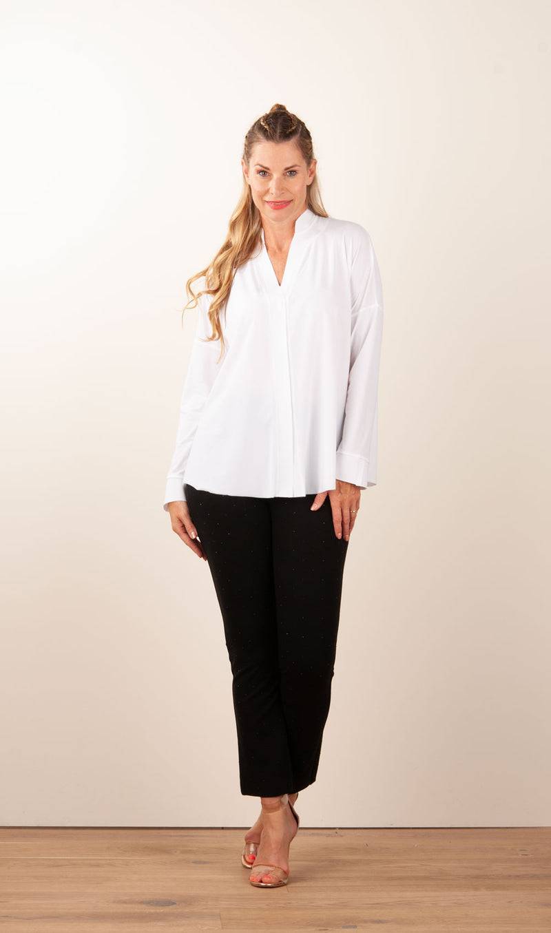 NineTo9 Weite Bluse Weiß Bis zu 65% Rabatt