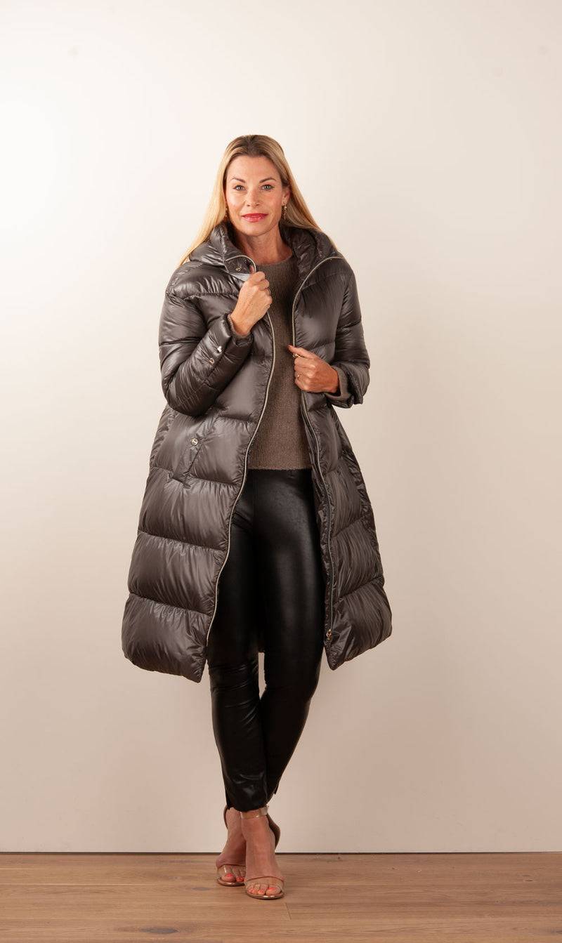 Herno Daunenmantel Dunkeltaupe Hotsell
