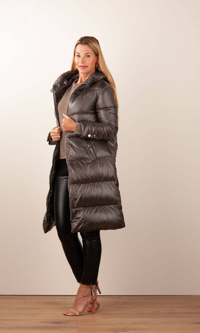 Herno Daunenmantel Dunkeltaupe Hotsell