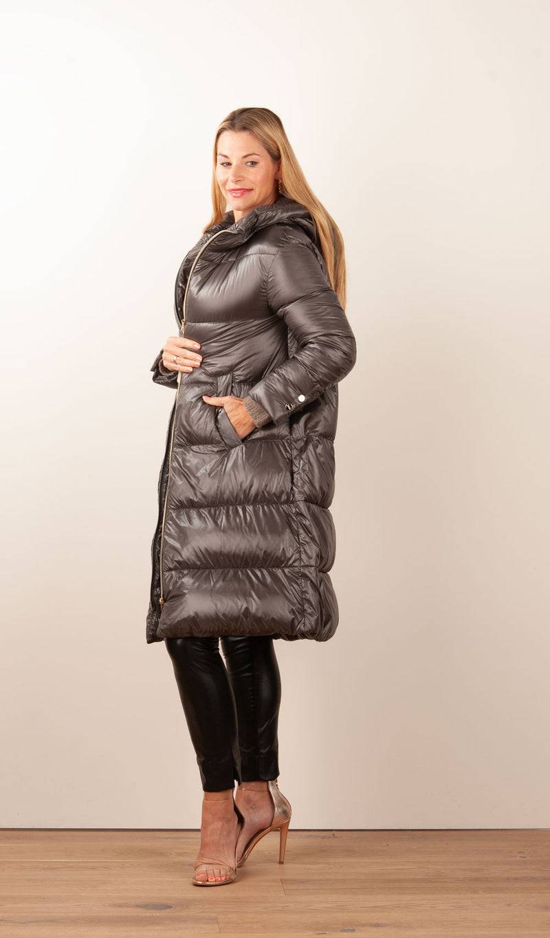 Herno Daunenmantel Dunkeltaupe Hotsell