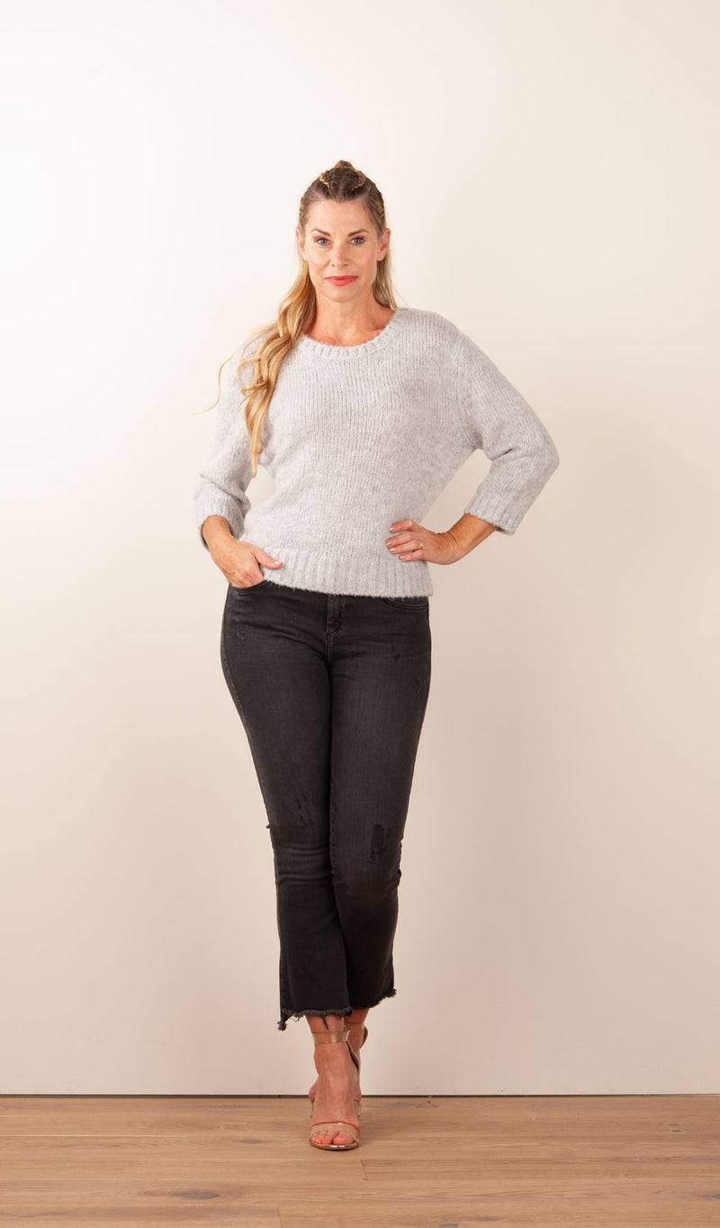 Philo-Sofie Pullover Melange Grau im Angebot