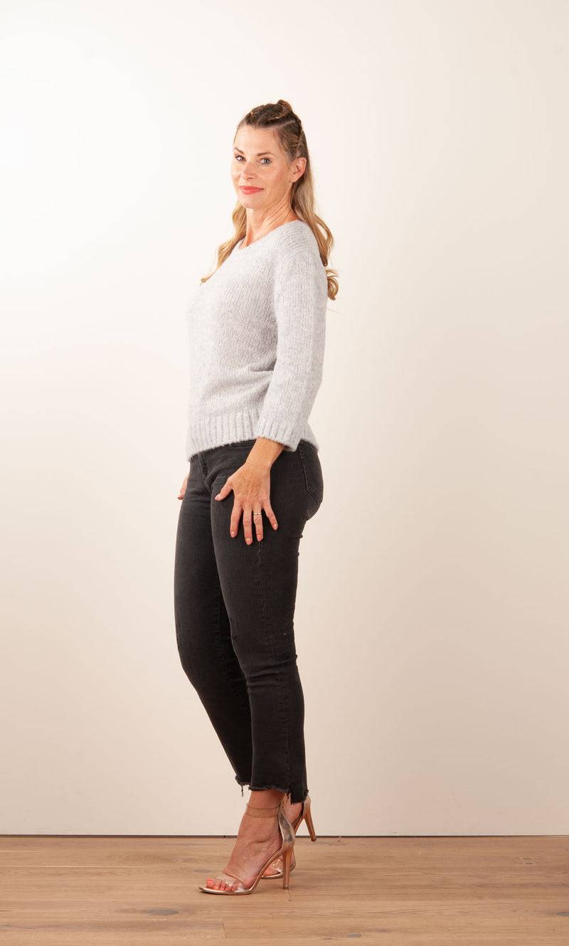Philo-Sofie Pullover Melange Grau im Angebot