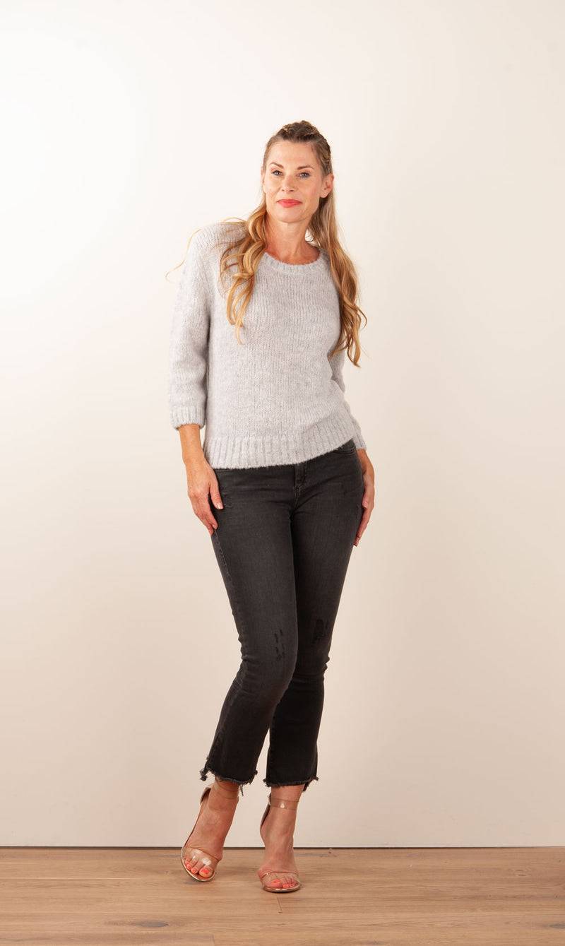 Philo-Sofie Pullover Melange Grau im Angebot