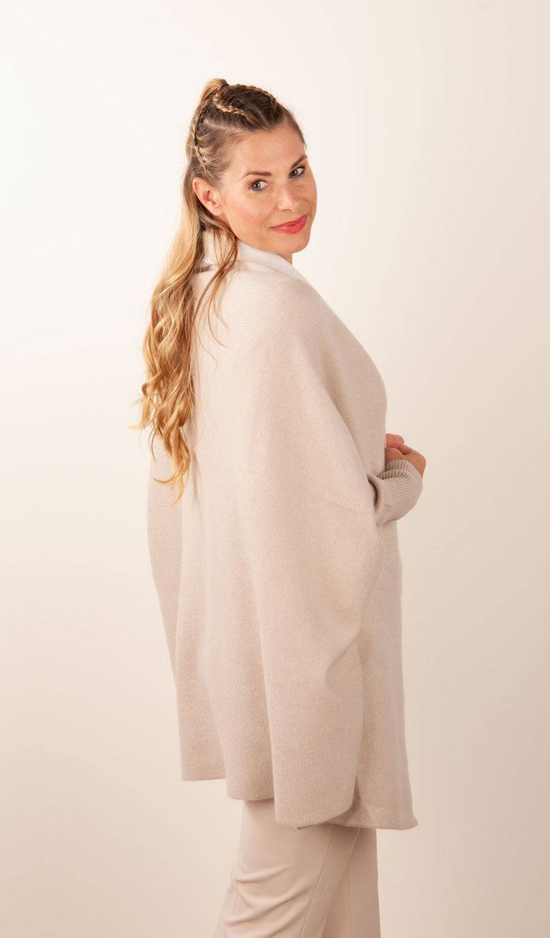 Philo-Sofie Wende-Strickmantel „Two Tone“ Beige | Creme Fabrikpreis