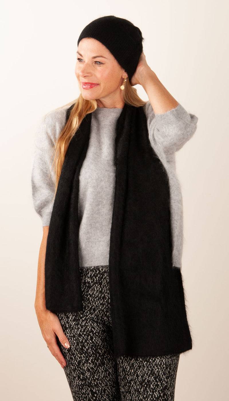 fleur Kaschmir Schal Schwarz Cyber Monday