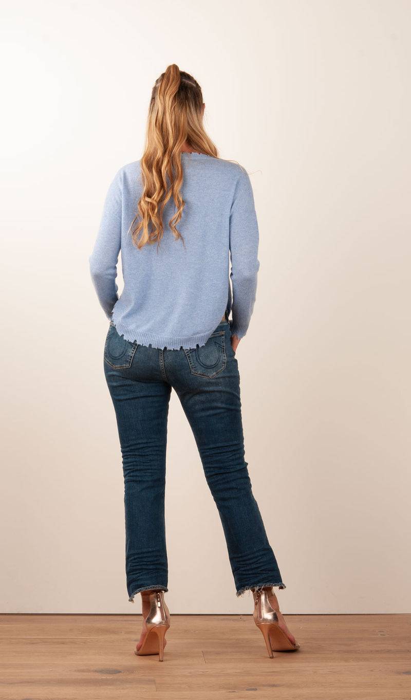 Kujten Kaschmir Pullover Blau Heißer Verkauf