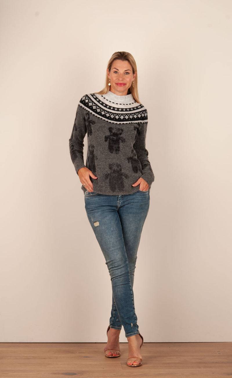 Grace Pullover Grau | Schwarz | Weiß VIP-Rabatte