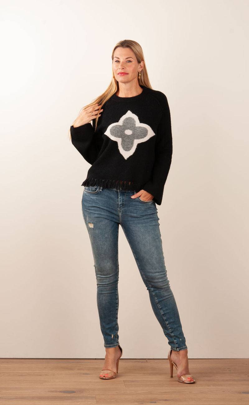 Grace Pullover Schwarz | Weiß | Grau Wochenangebot