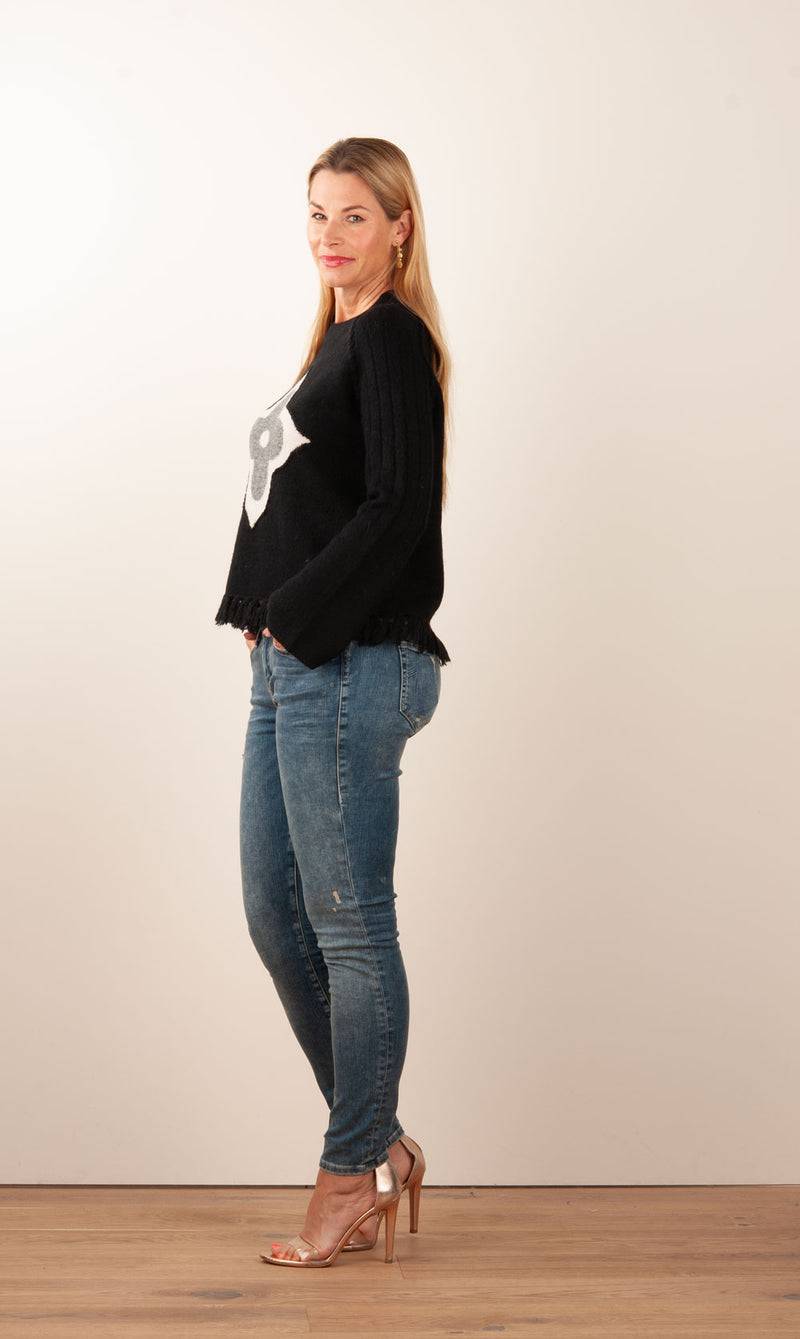 Grace Pullover Schwarz | Weiß | Grau Wochenangebot