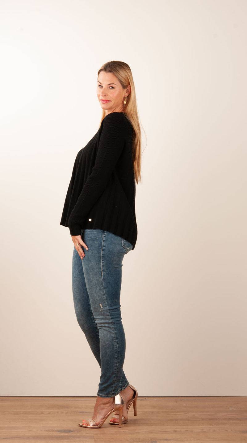 Grace Pullover Schwarz Kostenlose Rückgabe