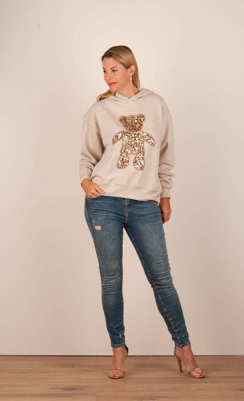 Grace Sweatshirt „Teddybär“ Beige Begrenzte Freigabe